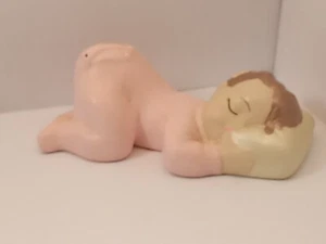 1973 Holland Mold Sleeping Girl Pink Figurine - Picture 1 of 4