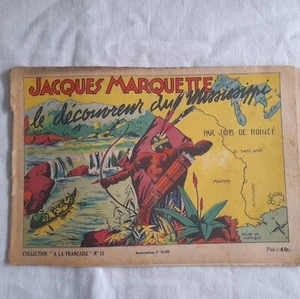 JACQUES MARQUETTE LE DECOUVREUR DU MISSISSIPPI JOB DE ROINCE FERRAZ 1942 BD - Bild 1 von 2
