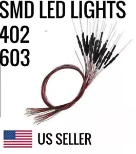 10PZ 9-12V Diodo LED SMD SMD Precablato 0402 0603 Micro Mini LED molti colori/dimensioni - Foto 1 di 1