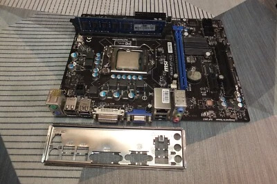 MSI H61M-P22(G3) MS-7788 VER.2.0 LGA1155 Intel Motherboard +CORE i3 +2Gb +I/O - Image 1 of 4