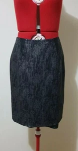 David Lawrence Dark Grey A Line Knee Length Skirt with Subtle Pattern & Sparkle - Bild 1 von 5