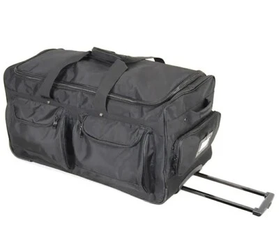 Netpack Black Deluxe Wheeled Duffel made w/ Weather-Proof Polyester - Image 1 of 3