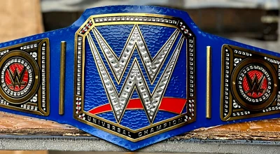 Cinturón título réplica campeonato universal azul latón 2 mm latón tamaño adulto Foto 1 de 4