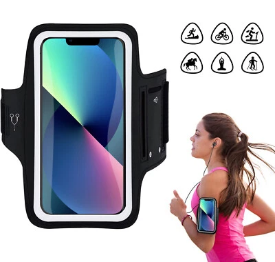 For iPhone 15 Plus 13 12 11 Pro Max XR Armband with Pods Holder Arm Band Case - Image 1 of 4