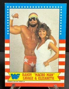 MACHO MAN RANDY SAVAGE & ELIZABET 1987 TOPPS #7 WRESTLING STARS ROOKIE WWF RC - Picture 1 of 2