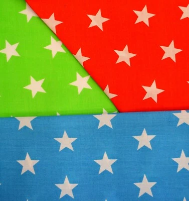 Tela de polietileno algodón polialgodón 25 mm estrellas medianas 112 cm de ancho por metro Foto 1 de 4