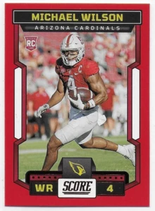 2023 Score Red #362 Michael Wilson RC - Arizona Cardinals - Picture 1 of 2