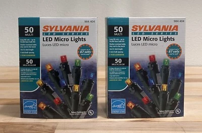 SYLVANIA 50 x 2 Light LED MultiColor Set Tree Light Safe Shatter Resistant Bulb - Image 1 of 4