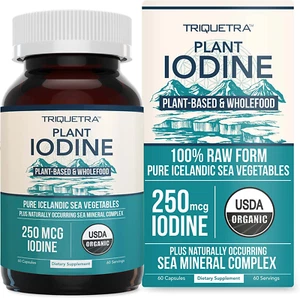 Organic Iodine Supplement | Sea Vegetable Complex with Icelandic Kelp, Irish Mos - Picture 1 of 12