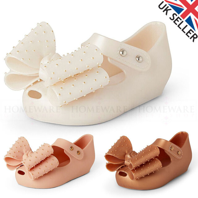 Girl's FLIP-FLOP Shoes Sandals, Basic Plain Pink Plastic, Size 13