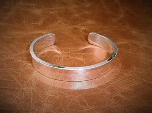 Men's Heavy Solid 925 Sterling Silver Men's Bangle, Men's Bracelet, Men's Torque - Picture 1 of 11