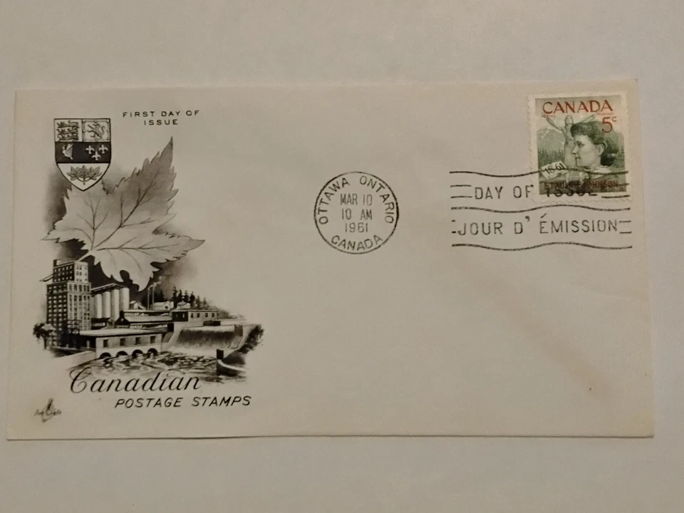 E. PAULINE JOHNSON CANADA FDC 1961 SCOTT #392 - Image 1 of 1