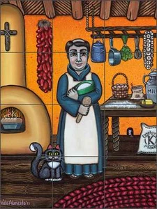 Ceramic Tile Mural Kitchen Backsplash de Almeida Friar San Pascual RW-VAA010 - Picture 1 of 3