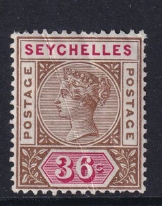 SEYCHELLES SG32, 36c marrón y carmín, M COMO NUEVO. Cat £48. - Imagen 1 de 2