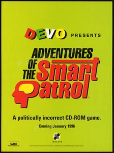 DEVO__Adventures of the SMART PATROL__Original 1995 print AD / game promo__PC-CD - Picture 1 of 1