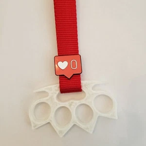 Tsurikawa Knuckles JDM Handle Car Charm Accessory white marbled - Bild 1 von 3