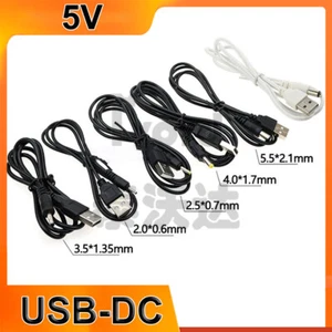 Lade Kabel Hohlstecker 3,5mm/ 5,5mm Adapter USB Stecker Strom Power PC DC 5V - Afbeelding 1 van 10
