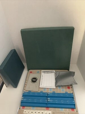 Scrabble Deluxe Crossword Game Turntable & Scoring Pins 1966 Selchow Righter - Image 1 of 4