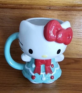 Hellow Kitty by Sanrio Taza Árbol de Navidad Vestido 22oz 6x6" NUEVO Cerámica  - Imagen 1 de 9