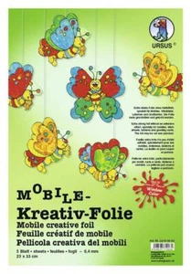 URSUS Film Coloré Pour Fenêtre Mobile 5 Feuilles 23x33cm 0,4mm - Imagen 1 de 2