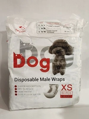 男性肚带包装一次性狗尿布 - XS 码,41 件装 — 第 1/2 张图片