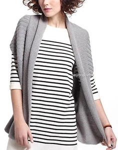 NEW Anthropologie Ribbed High-Low Sweatervest by Angel of the North Size M/L - Picture 1 of 4