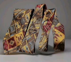 Moschino 100% Silk Made In Italy Tribal Printed Colorful Men's Tie 57" - Picture 1 of 13