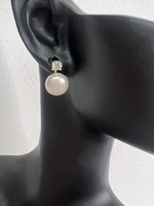 Elegante Ohrstecker Perlen cz 925 Sterling Silber - Bild 1 von 4