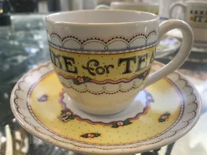 Mary Engelbreit /Andrews McMeel Set of Four Eclectic Sets of Cups and Saucers  - Picture 1 of 14