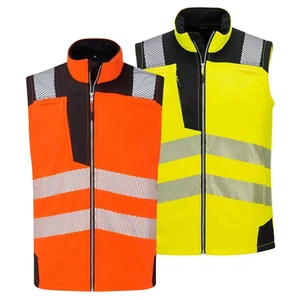 PORTWEST Hi Vis Bodywarmer Softshell PW3 wasserdicht Sicherheit Arbeitskleidung Weste PW325 - Bild 1 von 8