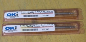 (2) Metcal STTC-047 Soldering Tip Cartridges Long Reach Bevel 60° 600°F.07 Tip - Picture 1 of 2