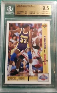 1991 Upper Deck Magic Johnson vs. Michael Jordan Lakers Bulls #34 BGS 9.5 GEM MT - Picture 1 of 3