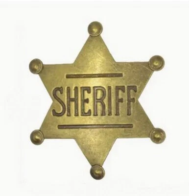 Sheriff Stern Metallabzeiche Western Cowboy Fasching Sheriffstern Deputy Marshal
