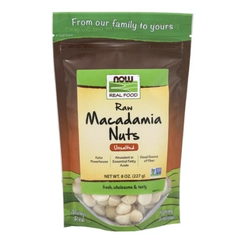Nueces de macadamia crudas 8 OZ de Now Foods Foto 1 de 1