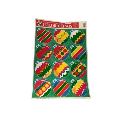 Adornos de bola de Navidad decoración ventana color flocado de colección años 90 Foto 1 de 4