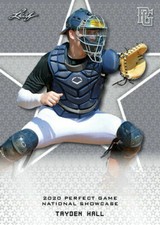 TAYDEN HALL 2020 "1ST EVER PRINTED" LEAF PERFECT GAME ROOKIE CARD #187! MINT!