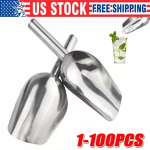 Cuchara de acero inoxidable barra de caramelo de hielo productos secos palomitas de maíz cuchara comercial 12 oz - Imagen 1 de 8