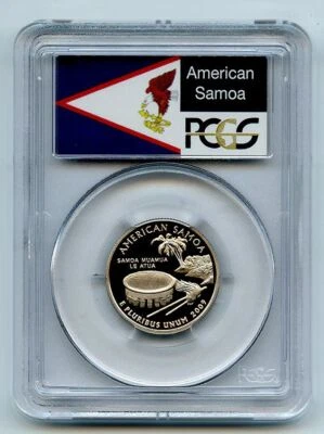 2009 S 25C Clad American Samoa Quarter PCGS PR70DCAM - Image 1 of 2
