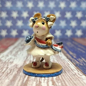 Wee Forest Folk Independence Day Figurine M-307 - Miss Liberty (White) - Picture 1 of 1