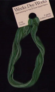 Weeks Dye Works handgefärbte Zahnseide 2156 HUNTER GREEN 5 Meter Kreuzstich Nadelspitze - Bild 1 von 2