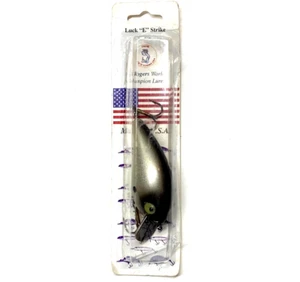 Luck-E-Strike Vintage Rogers 3" Black Back Silver Shiner Fat Head Fishing Lure - Picture 1 of 18