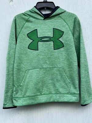 Underr Armoir Hombres Sudadera con Capucha Verde Talla YLG Logo Mangas Largas F37 Foto 1 de 4
