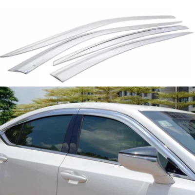 Para 19-25 Lexus ES 350 300h Cromo Protectores de Lluvia Ventana Visera Deflector Sol Lluvia Foto 1 de 4