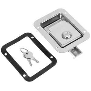 Stainless Steel Locking Latch Paddle Handle for Tool Box with 2 Keys - Imagen 1 de 11