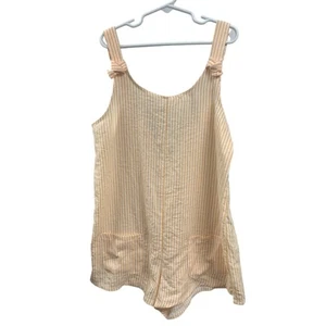 New Art Class Girls Large (10/12) One Piece Yellow Striped Polyester Romper - Picture 1 of 4