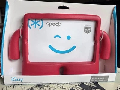 Speck iGuy Case for Apple iPad Mini, Mini 2-4 Red Self standing w/ arms - Image 1 of 3