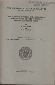Underground Waters and Subsurface Temperatures of the Woodbine Sand in - Imagen 1 de 1