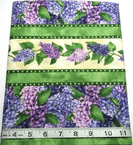 2006 Heirloom Lilacs Border Debbie Beaves 30" WOF Remnant RJR Fabrics Cotton - Picture 1 of 4
