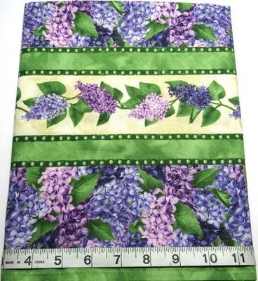 2006 Heirloom Lilacs Border Debbie Beaves 30" WOF Remnant RJR Fabrics Cotton - Image 1 of 4