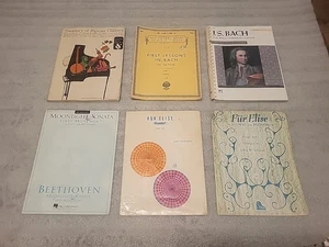 Classical Piano Sheet Music And Books Beethoven, Bach, Fur Elise - Picture 1 of 17